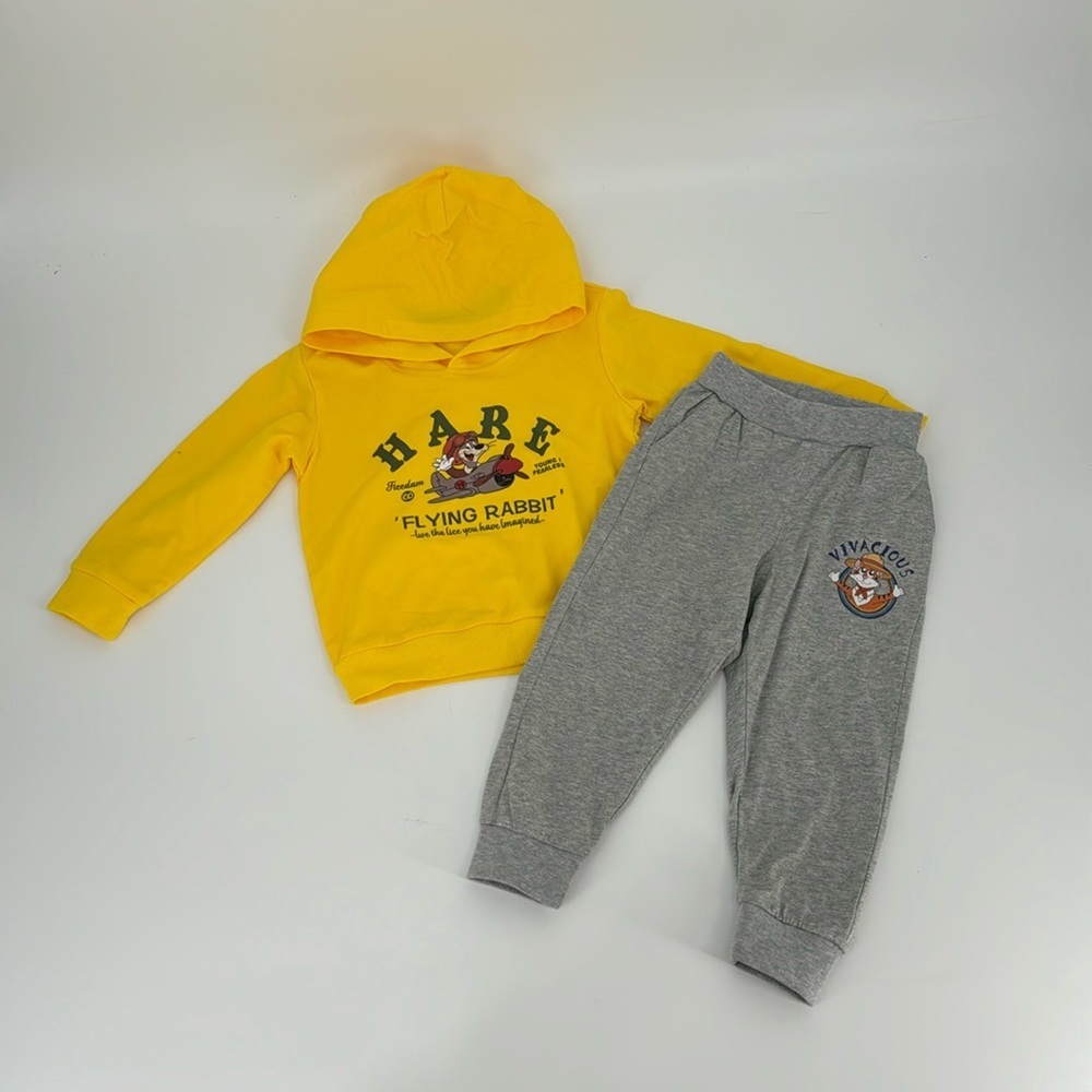Big kid Unisex Flying Rabbit Jogger Hoodie Set